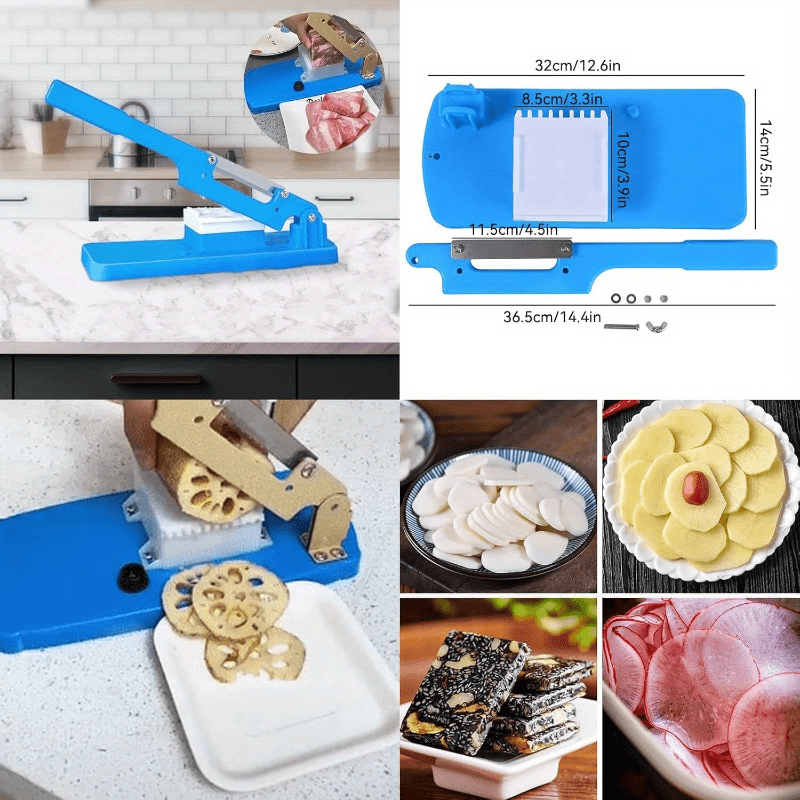 1pc Versatile Food Slicer - Easy Assembly, Detachable for Frozen Meat, Potatoes, Bananas, Apples & More - Uncharged, Battery-Free - Ideal for Home Kitchen Use, Slicing And Dicing - Image 7