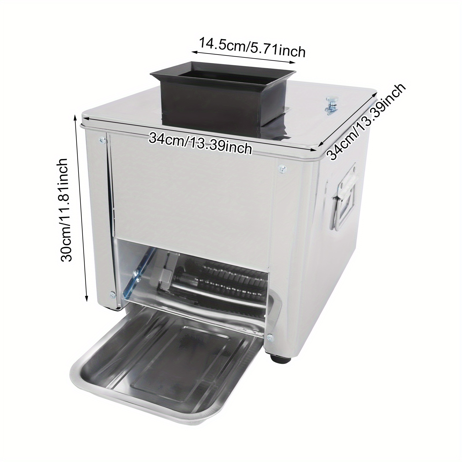 850W Electric Meat Slicer, 7Mm Stainless Steel Meat Cutter, Handles 330 Lbs. Per Hour, Ideal for Home Commercial Use, Cutting Boneless Pork, Chicken And Fish - Image 4