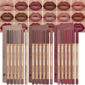 6pcs/set lip liner set lip liner waterproof long-lasting matte lip liner set natural makeup effect easy to apply non-stick non-smudge lip liner set lip cosmetics makeup set