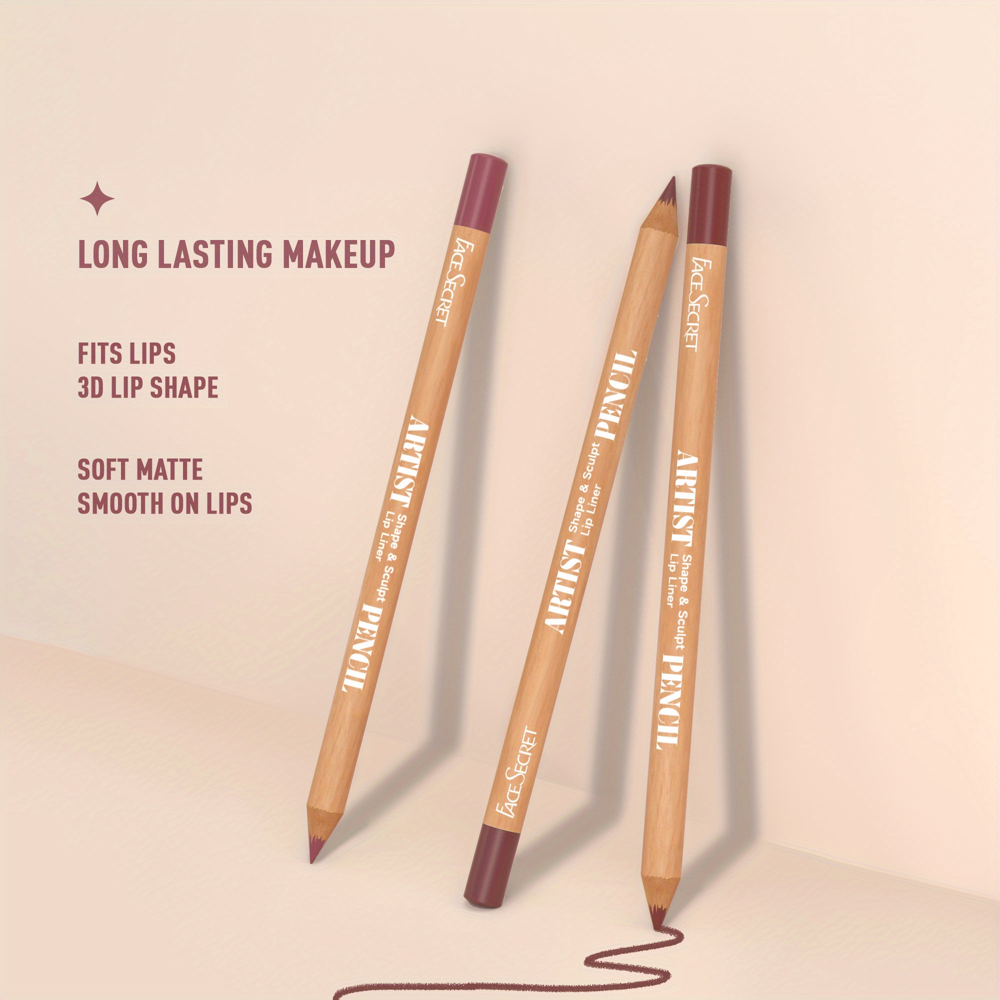 6pcs/set lip liner set lip liner waterproof long-lasting matte lip liner set natural makeup effect easy to apply non-stick non-smudge lip liner set lip cosmetics makeup set - Image 8