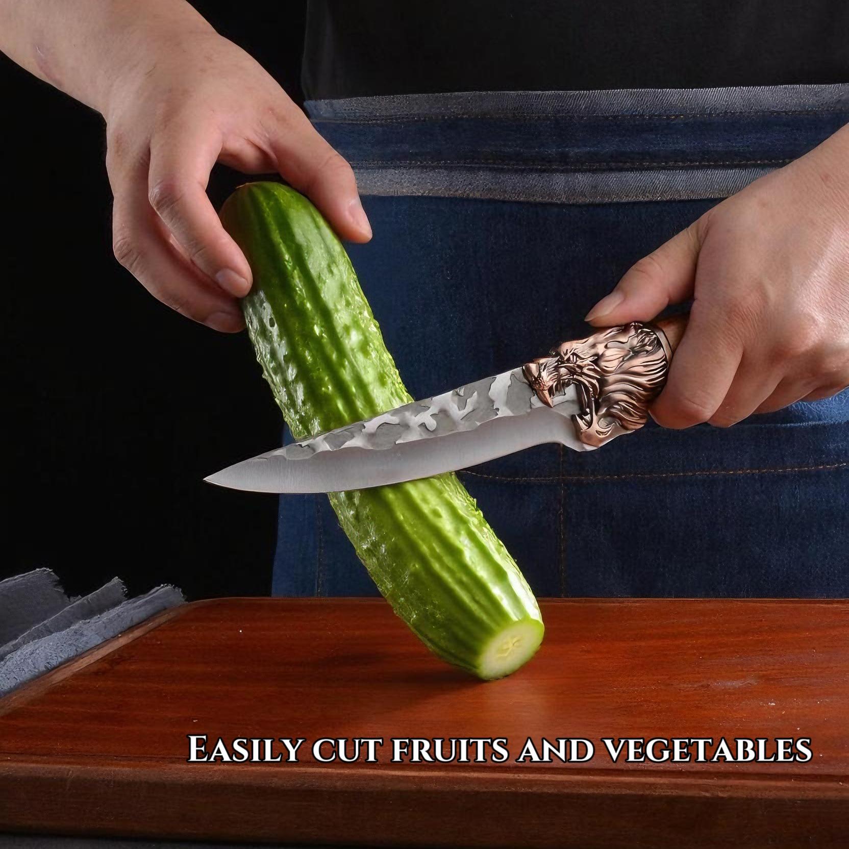 7pcs Kitchen Chef Knife Set; High Quality Chef's Knife; High Hardness Quality Steel Blade, Sharp and Durable; Essential Knives for Home Kitchen/dining; Meat Slicer Knife; Vegetable Knife; Fruit Knife; Butcher Knife; Chicken Deboning Scissors. - Image 4