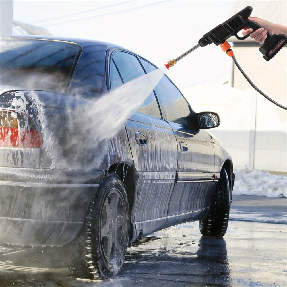 Cleaning Tools Car Wash Supplies Set 300W 30Bar High Pressure Washer Water Gun, High Pressure Cleaning Machine 196.85inch Hose, with Foam Sprayer, Multifunctional Nozzle - Image 4