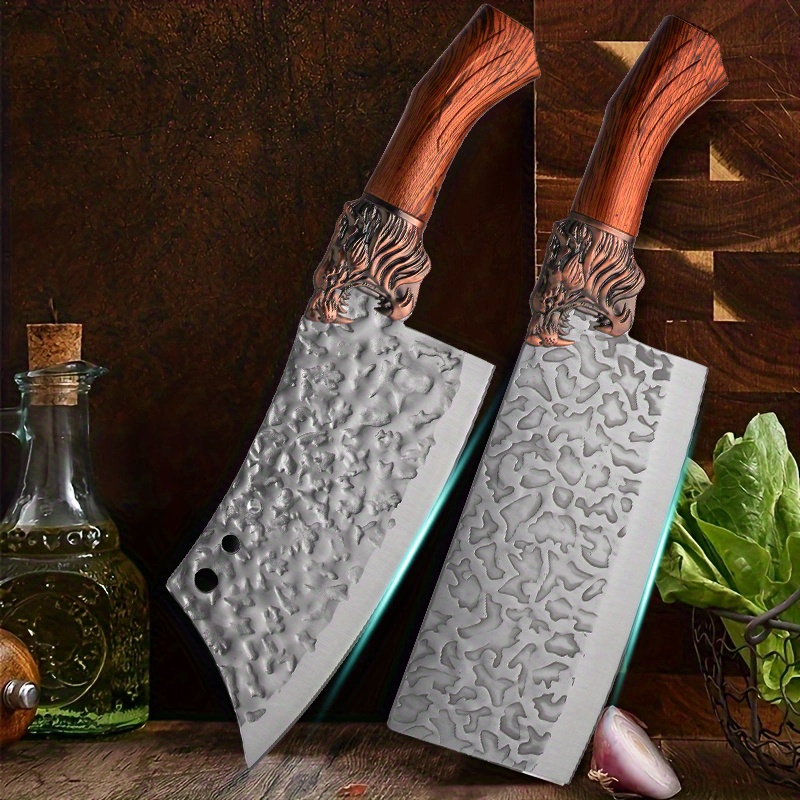 7pcs Kitchen Chef Knife Set; High Quality Chef's Knife; High Hardness Quality Steel Blade, Sharp and Durable; Essential Knives for Home Kitchen/dining; Meat Slicer Knife; Vegetable Knife; Fruit Knife; Butcher Knife; Chicken Deboning Scissors. - Image 3