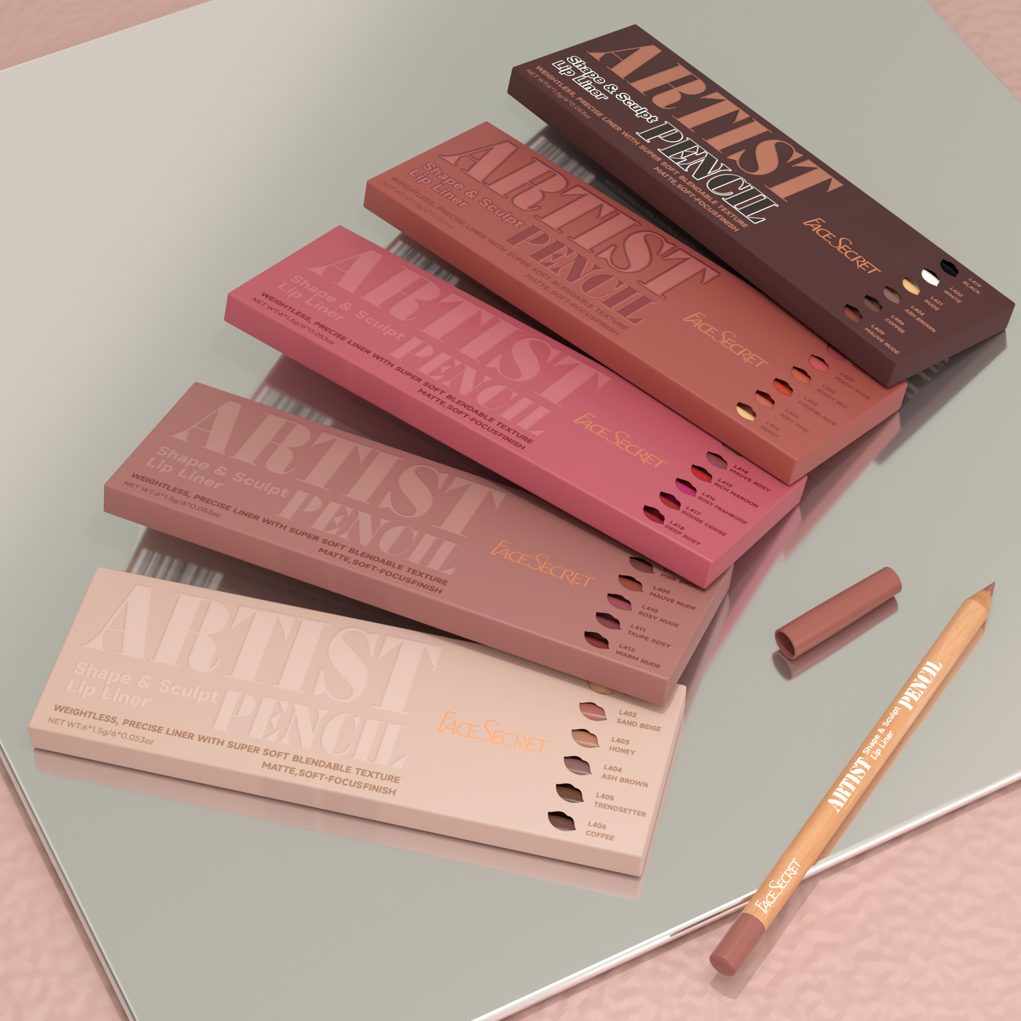 6pcs/set lip liner set lip liner waterproof long-lasting matte lip liner set natural makeup effect easy to apply non-stick non-smudge lip liner set lip cosmetics makeup set - Image 9