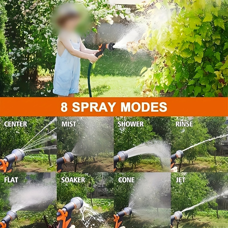 1pc High-Pressure Garden Hose Nozzle - Adjustable Spray Pattern, Durable Lightweight Design with Ergonomic Orange And Black Grip, Universal Thread for Gardening, Car Washing, And Yard Cleaning - Image 6