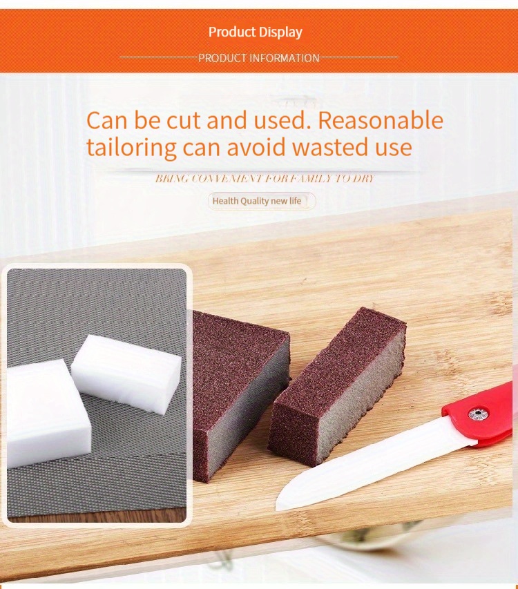 Diamond Sponge Cleaning Brush - Pot Bottom Cleaning Sponge - Rust Remover Sponge - Dish Sponge Block - Strong Degreaser - 1/3/6/9pcs - Cleaning Tools - Cleaning Supplies