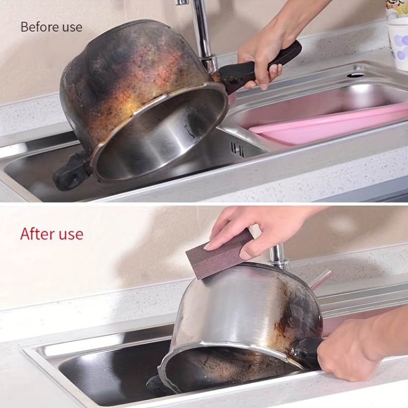 Diamond Sponge Cleaning Brush - Pot Bottom Cleaning Sponge - Rust Remover Sponge - Dish Sponge Block - Strong Degreaser - 1/3/6/9pcs - Cleaning Tools - Cleaning Supplies - Image 9