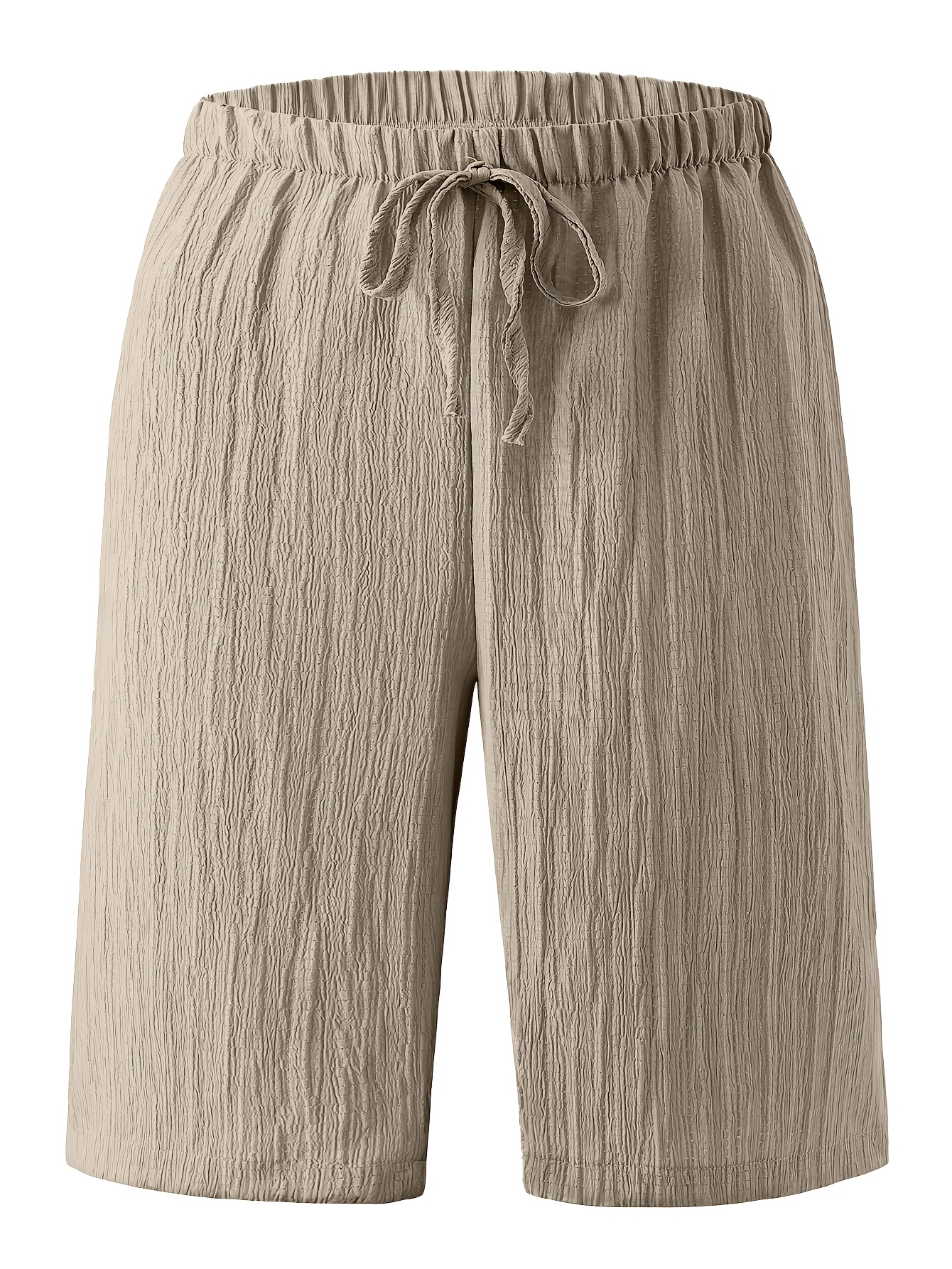 Directional Style Beach Vacation Style Summer Women'S Straight Pants Shorts Women'S Pure Color Tie-Up Casual Summer Women'S Shorts