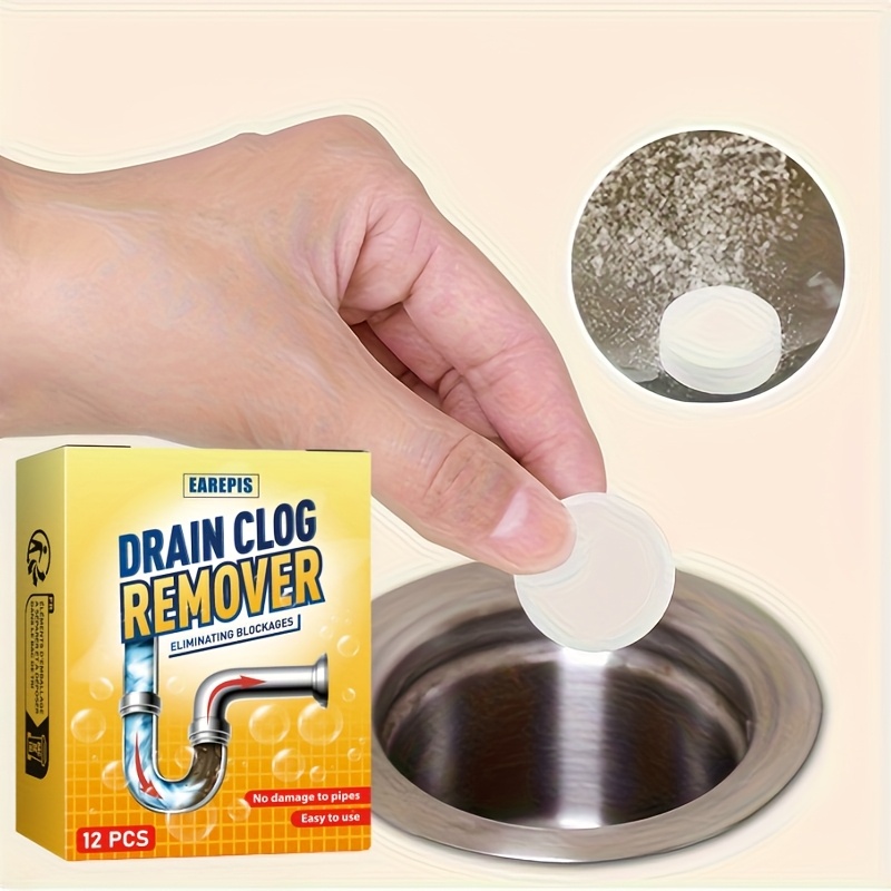 Drainage Effervescent Tablets - Effectively Decompose Hair, Food Scraps, And More, Remove Odors Without Damaging Pipes, Suitable for Bathroom Sinks, Kitchen Drains, Shower Traps, Toilets