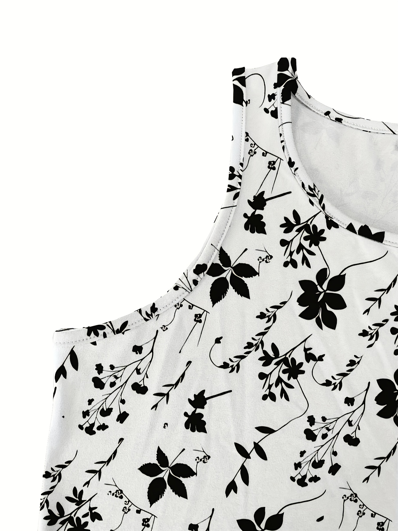 European and American Spring/Summer Women's Floral Digital Print Casual Long Top Sliky Fiber Fabric Dress