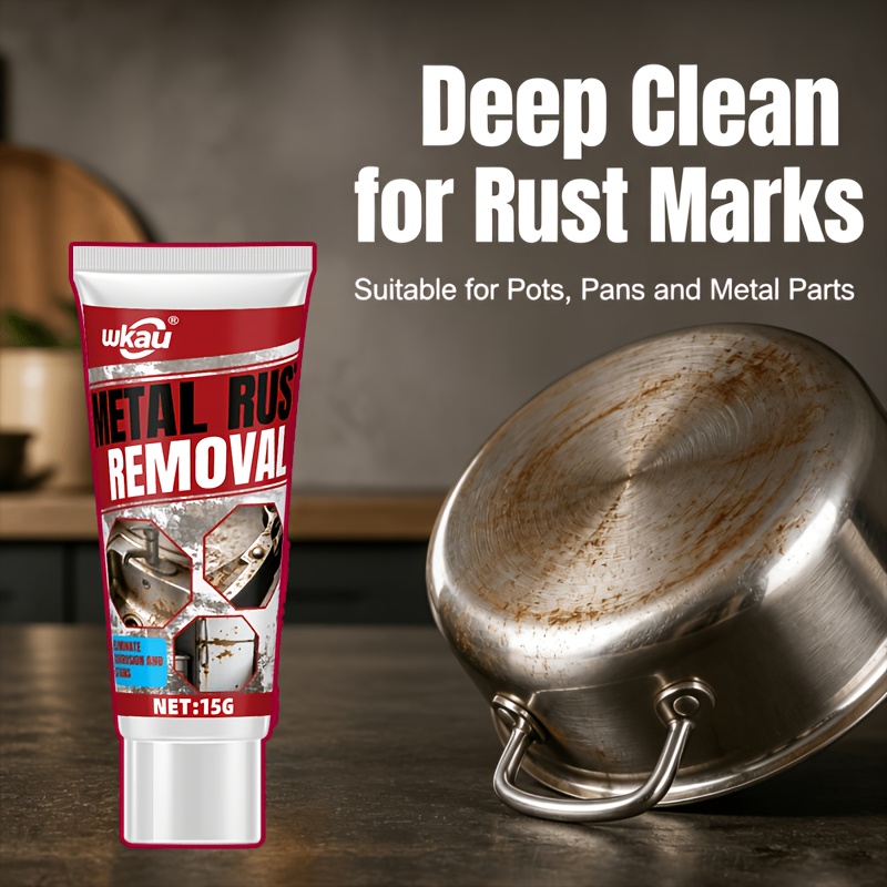 Metal Rust Removal & Protection Paste - Powerful Anti-corrosion Peroxide Formula, Fast-acting. Works on Fridges, Sinks, Scissors, All Metals, Lasting Rust Shield & Surface Care.