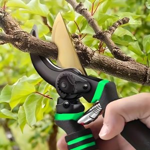 8.5-Inch Professional Titanium Bypass Pruning Shears (T13) - Extremely Sharp High-Quality Garden Shears, Ideal for Gardening, Handheld Hedge Clippers, Heavy-Duty Garden Scissors
