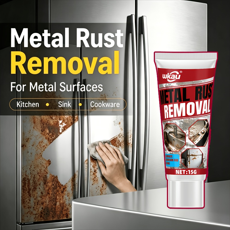 Metal Rust Removal & Protection Paste - Powerful Anti-corrosion Peroxide Formula, Fast-acting. Works on Fridges, Sinks, Scissors, All Metals, Lasting Rust Shield & Surface Care.