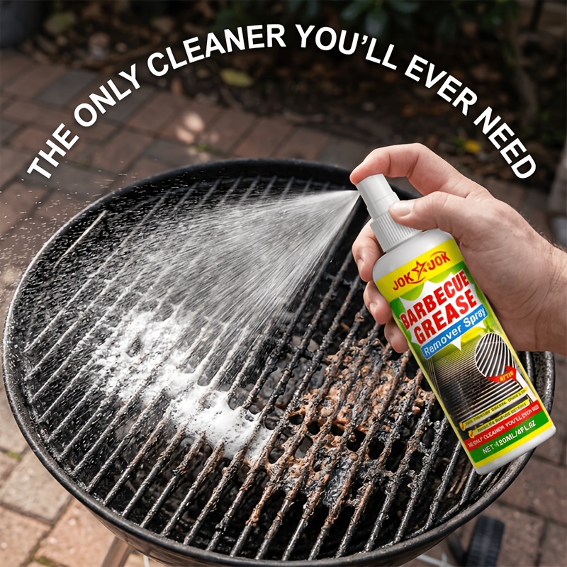 BBQ Grill Cleaner, Heavy Duty Degreaser Cleaning & Polishing Formula, Removes Tough Grease Burnt Food & Carbon Residue, Streak-Free Shine, for Gas Charcoal Electric Grills Oven Racks, Kitchen Cleaning Essential - Image 2