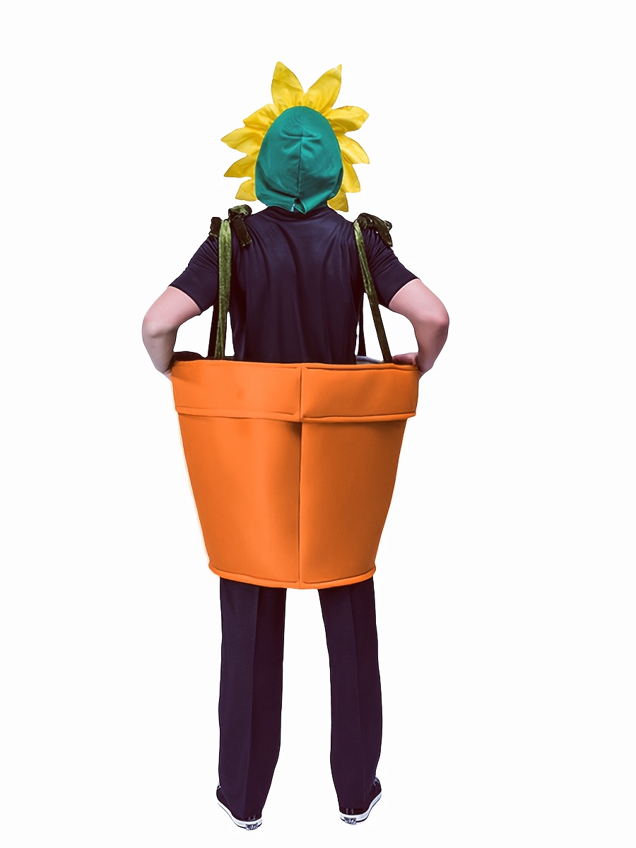 Plus Size Two-Piece Unisex Funny Sunflower Costume Potted Plant Flower Pot Halloween Christmas Carnival Reading Festival