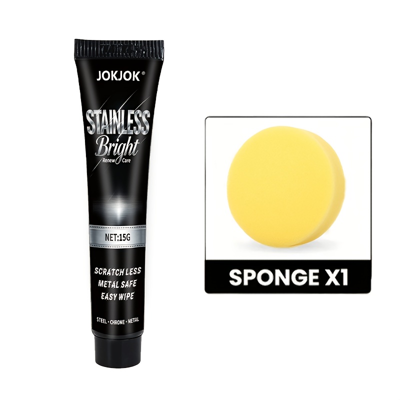 Stainless Steel Scratch Repair Paste - Instantly Wipes Away Scratches on Faucets, Showerheads, and Stovetops. The Fine Paste Won't Scratch Surfaces, Providing a One-step Polishing and Renewal Solution to Extend the Lifespan of Stainless Steel