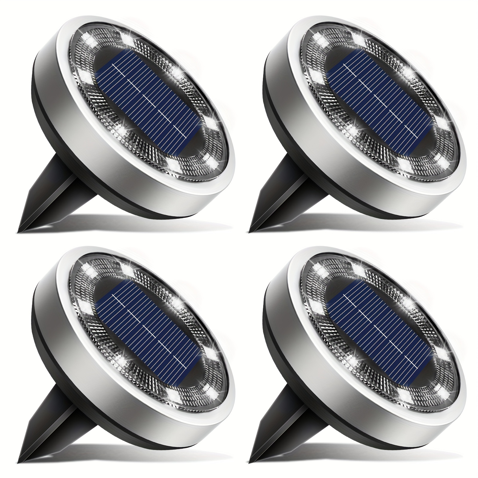 4/5/6/8/10/12/20pcs Super Bright Solar Ground Lights Outdoor(Regular/Mini Version) IP44Solar-powered In-Ground Lights Perfect For Garden Backyard Stairs Deck Swimming Pool Pathway Driveway Road Flower Bed Auto Off And On Easy To Install - Image 12