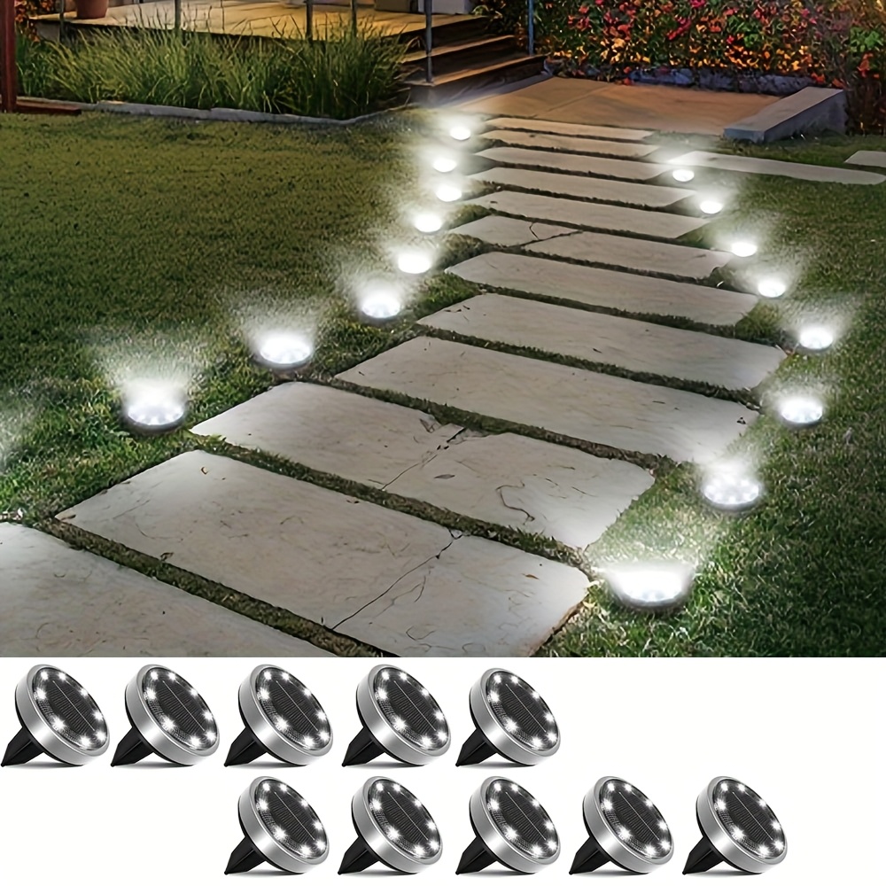 4/5/6/8/10/12/20pcs Super Bright Solar Ground Lights Outdoor(Regular/Mini Version) IP44Solar-powered In-Ground Lights Perfect For Garden Backyard Stairs Deck Swimming Pool Pathway Driveway Road Flower Bed Auto Off And On Easy To Install - Image 19