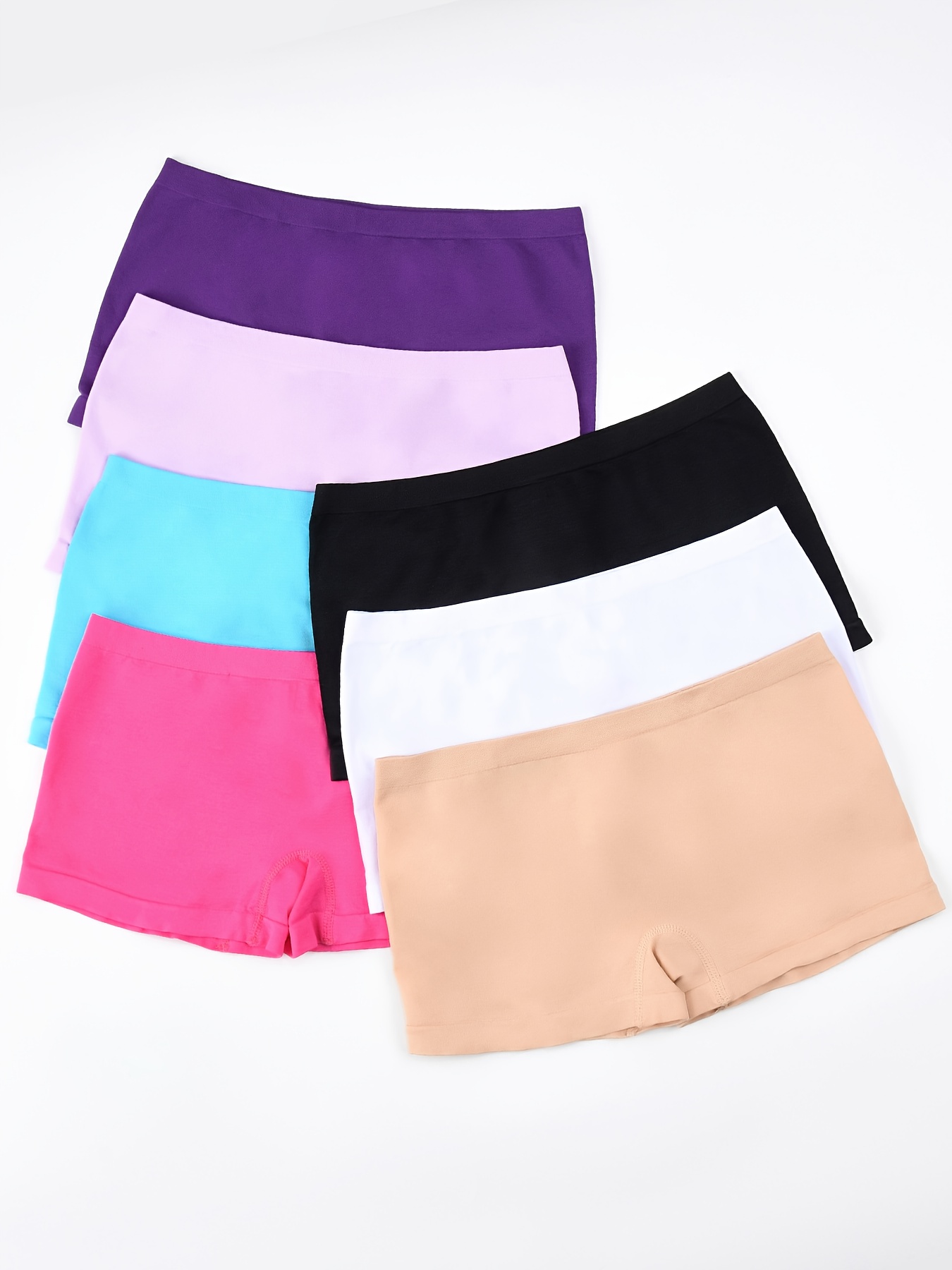 Women'S Seamless Boxer Briefs One-Piece Traceless Anti-Exposure Shorts Easy Solid Color Boxer Briefs