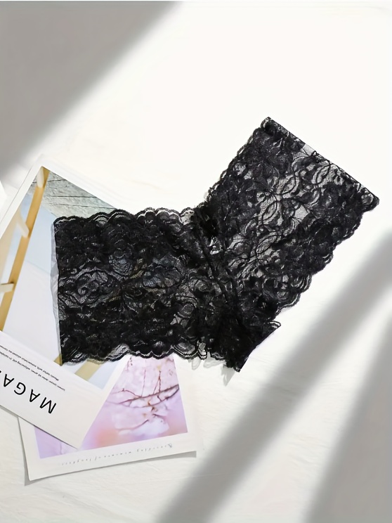 Sexy Lace Women'S Panties Single Pack - Lace Thong, Sensual Underwear, Seamless Comfort for Romantic Occasions, Bedroom Essential