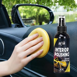 Car Interior Polishing Spray - Multi-Purpose Plastic Polish, Tire Shine Agent, Suitable for Dashboard, Seat, Plastic Decorations, Dust-Proof And Uv-Resistant, Instantly Brightens The Shine, Restores Original Color, Long-Lasting Anti-Aging Formula