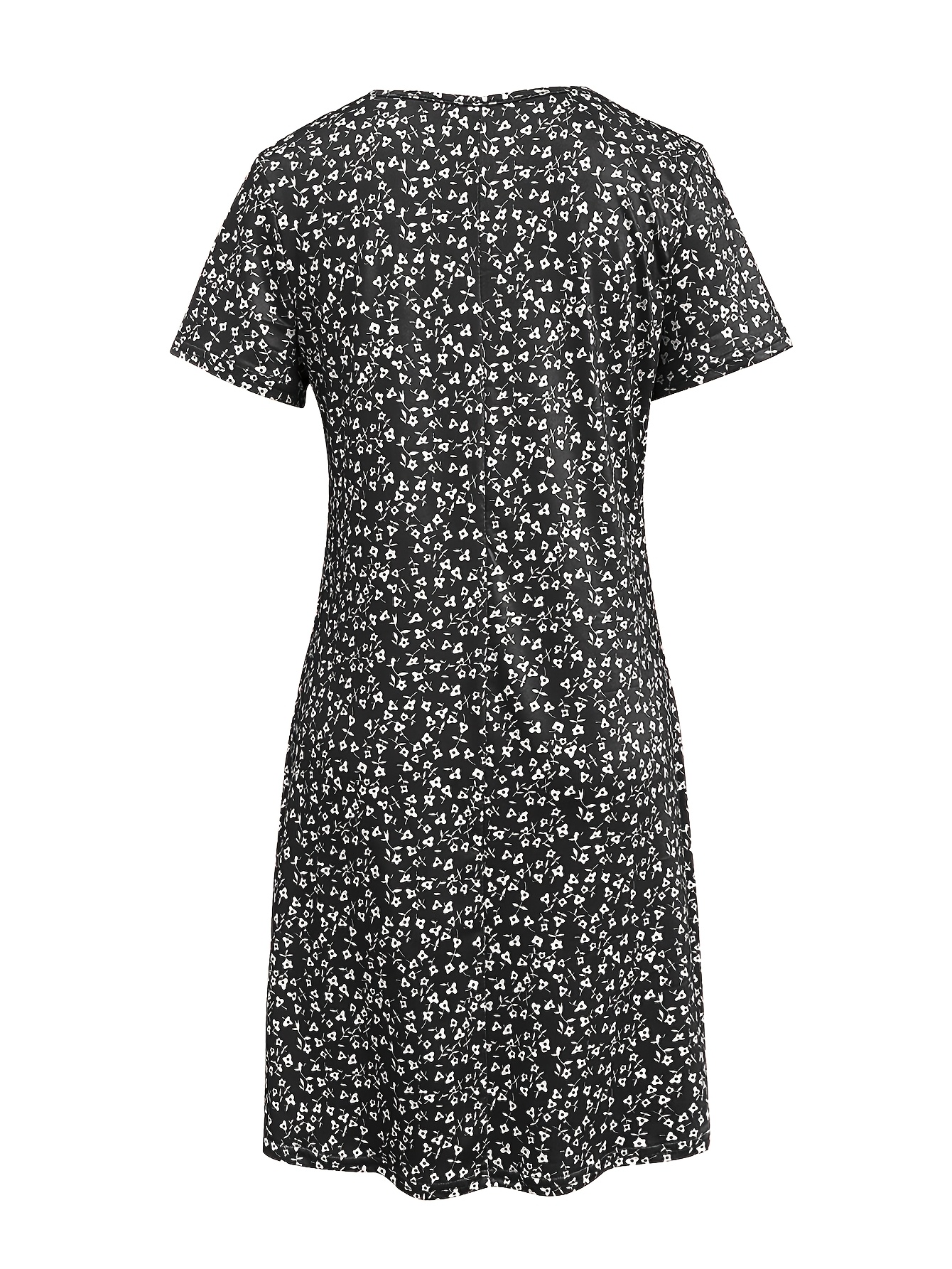 2026 Summer New Style Softcore Floral Print Dress, Pink V-Neck Design, Elevated Apparel, and Figure-Flattering, Gentle Commute Citywalk Outfit, Sweet Style, Ins-Style Trendy Women's Clothing - Image 7