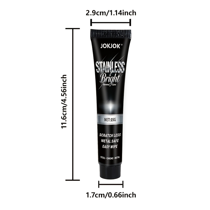Stainless Steel Scratch Repair Paste - Instantly Wipes Away Scratches on Faucets, Showerheads, and Stovetops. The Fine Paste Won't Scratch Surfaces, Providing a One-step Polishing and Renewal Solution to Extend the Lifespan of Stainless Steel