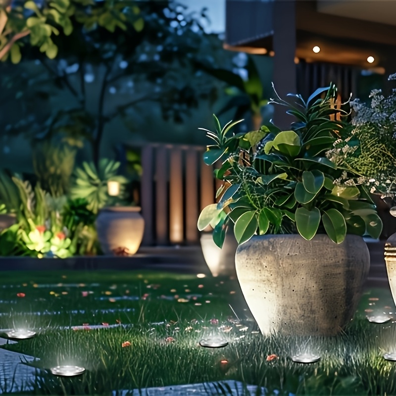 4/5/6/8/10/12/20pcs Super Bright Solar Ground Lights Outdoor(Regular/Mini Version) IP44Solar-powered In-Ground Lights Perfect For Garden Backyard Stairs Deck Swimming Pool Pathway Driveway Road Flower Bed Auto Off And On Easy To Install