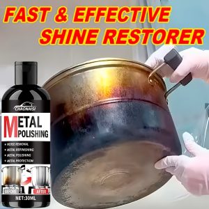 Heavy-Duty Oven and Cookware Cleaner - Quickly Removes Stubborn Burnt-on Stains, Suitable for Pots, Pans, Stovetops, and Ovens - for Use on Metal Surfaces, Before-and-after Comparison Effect, Easy-to-use Formula