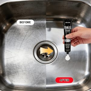 Stainless Steel Scratch Repair Paste - Instantly Wipes Away Scratches on Faucets, Showerheads, and Stovetops. The Fine Paste Won't Scratch Surfaces, Providing a One-step Polishing and Renewal Solution to Extend the Lifespan of Stainless Steel