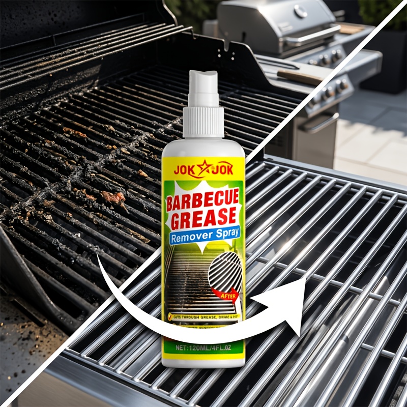 BBQ Grill Cleaner, Heavy Duty Degreaser Cleaning & Polishing Formula, Removes Tough Grease Burnt Food & Carbon Residue, Streak-Free Shine, for Gas Charcoal Electric Grills Oven Racks, Kitchen Cleaning Essential - Image 8