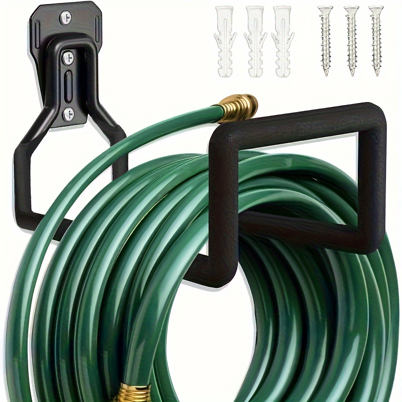 Heavy-Duty Metal Garden Hose Reel Holder - Wall-Mounted, Durable Iron Construction for Outdoor Yard Use, Secure Wall Mount for Hoses and Water Tanks, Garden Hose Holder, Wallmounted Design, Robust Material