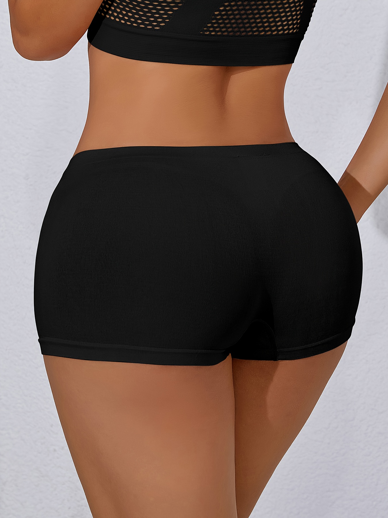 Women'S Seamless Boxer Briefs One-Piece Traceless Anti-Exposure Shorts Easy Solid Color Boxer Briefs - Image 8