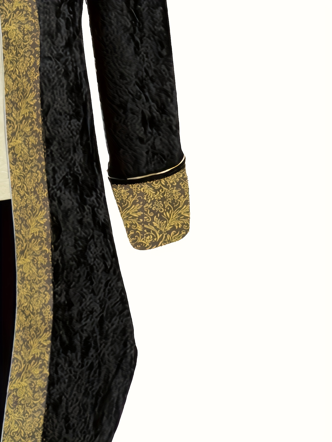 Men's Vintage Velvet Tuxedo with Embroidery - Long Sleeve, Court Style for Stage Performances & Halloween Costumes - Image 8