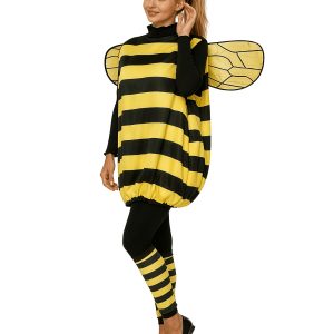 Carnival Bee Cosplay Costume [Dress, Headband, Socks] Adult Size Large Wings Yellow Bee Cute Animal Performance Suit 3pcs Set