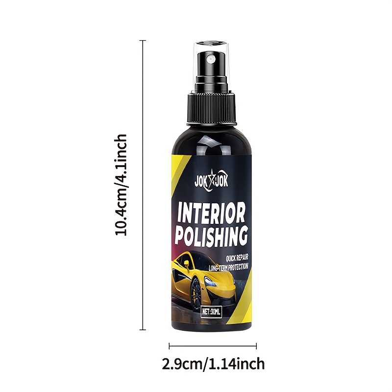 Car Interior Polishing Spray - Multi-Purpose Plastic Polish, Tire Shine Agent, Suitable for Dashboard, Seat, Plastic Decorations, Dust-Proof And Uv-Resistant, Instantly Brightens The Shine, Restores Original Color, Long-Lasting Anti-Aging Formula - Image 3