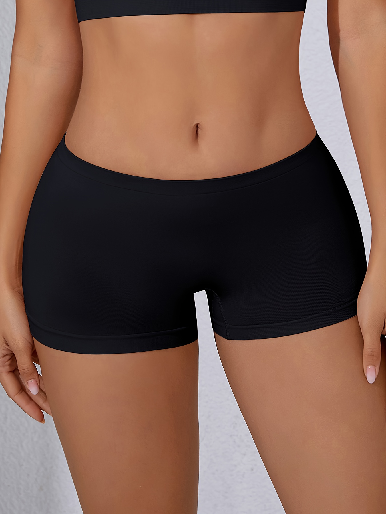 Women'S Seamless Boxer Briefs One-Piece Traceless Anti-Exposure Shorts Easy Solid Color Boxer Briefs