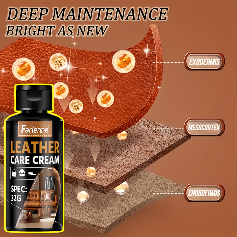 Leather Nourishing Polish Cream, Suitable for Car Seats, Sofas, Jackets, Shoes, Bags And Clothing - Deep Polish Care And Protection, Doubling Shine, Polishing Leather Material