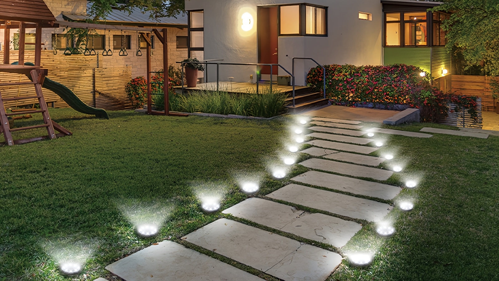 4/5/6/8/10/12/20pcs Super Bright Solar Ground Lights Outdoor(Regular/Mini Version) IP44Solar-powered In-Ground Lights Perfect For Garden Backyard Stairs Deck Swimming Pool Pathway Driveway Road Flower Bed Auto Off And On Easy To Install