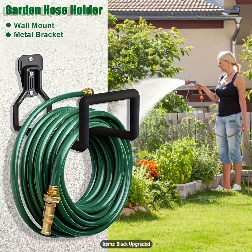 Heavy-Duty Metal Garden Hose Reel Holder - Wall-Mounted, Durable Iron Construction for Outdoor Yard Use, Secure Wall Mount for Hoses and Water Tanks, Garden Hose Holder, Wallmounted Design, Robust Material