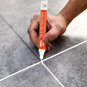 3pcs Tile Grout Pen, Wall Grout Marker, Non-Erasable Marker, Easy-to-Use White Filler, Suitable for Tile Floors and Bathroom Grout Repair