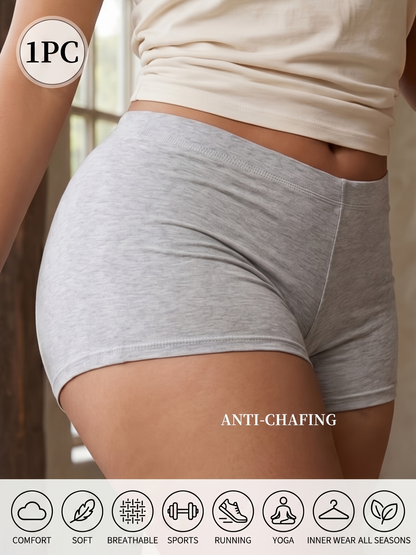 1pc, Women'S Sports Shorts, Elastic High-Waisted Sports Shorts, Breathable And Not Stuffy, Sweat-Wicking Support, Lightweight Fitness, Suitable for Gym Training And Daily Commuting, Paired with a Sports Bra for a Vibrant Street Look - Image 3