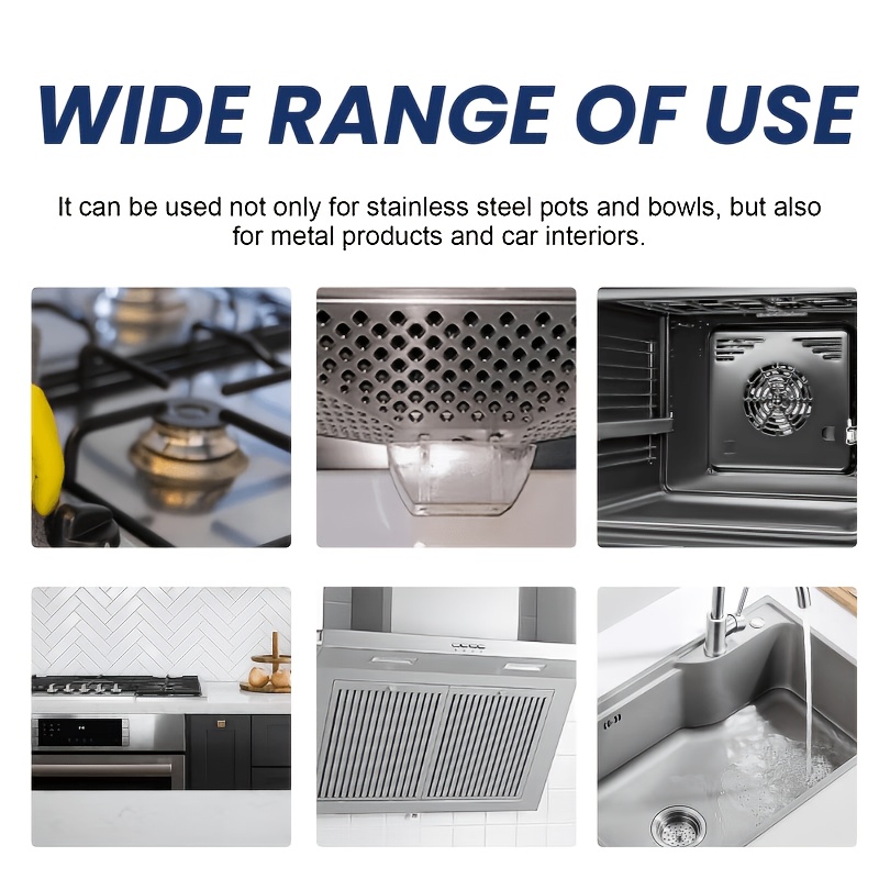 Stainless Steel Scratch Repair Paste - Instantly Wipes Away Scratches on Faucets, Showerheads, and Stovetops. The Fine Paste Won't Scratch Surfaces, Providing a One-step Polishing and Renewal Solution to Extend the Lifespan of Stainless Steel
