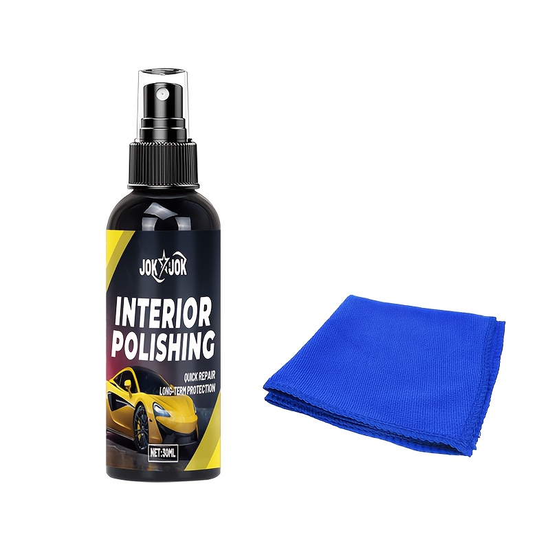 Car Interior Polishing Spray - Multi-Purpose Plastic Polish, Tire Shine Agent, Suitable for Dashboard, Seat, Plastic Decorations, Dust-Proof And Uv-Resistant, Instantly Brightens The Shine, Restores Original Color, Long-Lasting Anti-Aging Formula