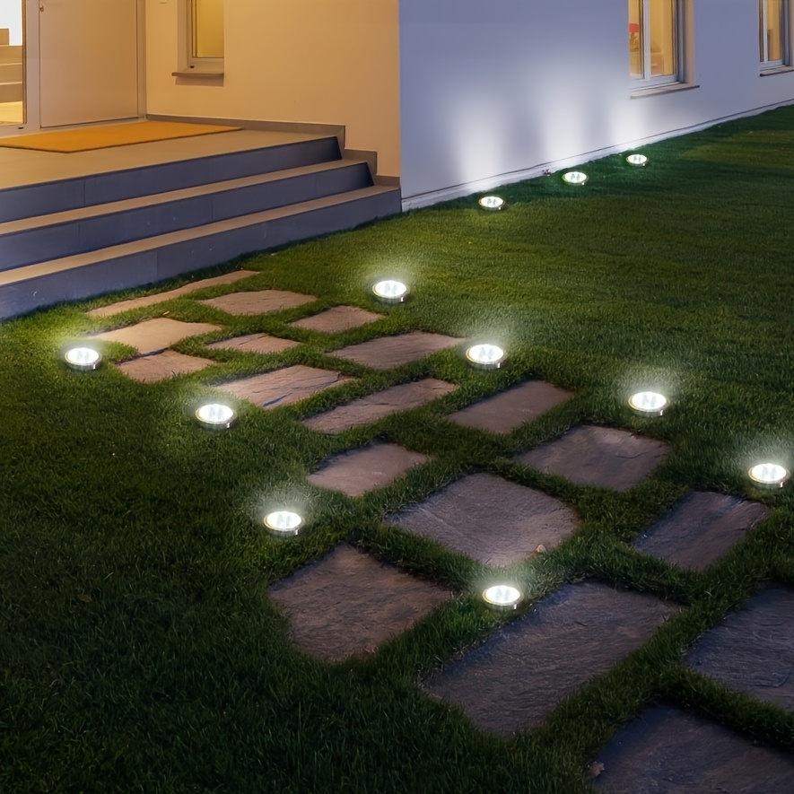 4/5/6/8/10/12/20pcs Super Bright Solar Ground Lights Outdoor(Regular/Mini Version) IP44Solar-powered In-Ground Lights Perfect For Garden Backyard Stairs Deck Swimming Pool Pathway Driveway Road Flower Bed Auto Off And On Easy To Install - Image 15