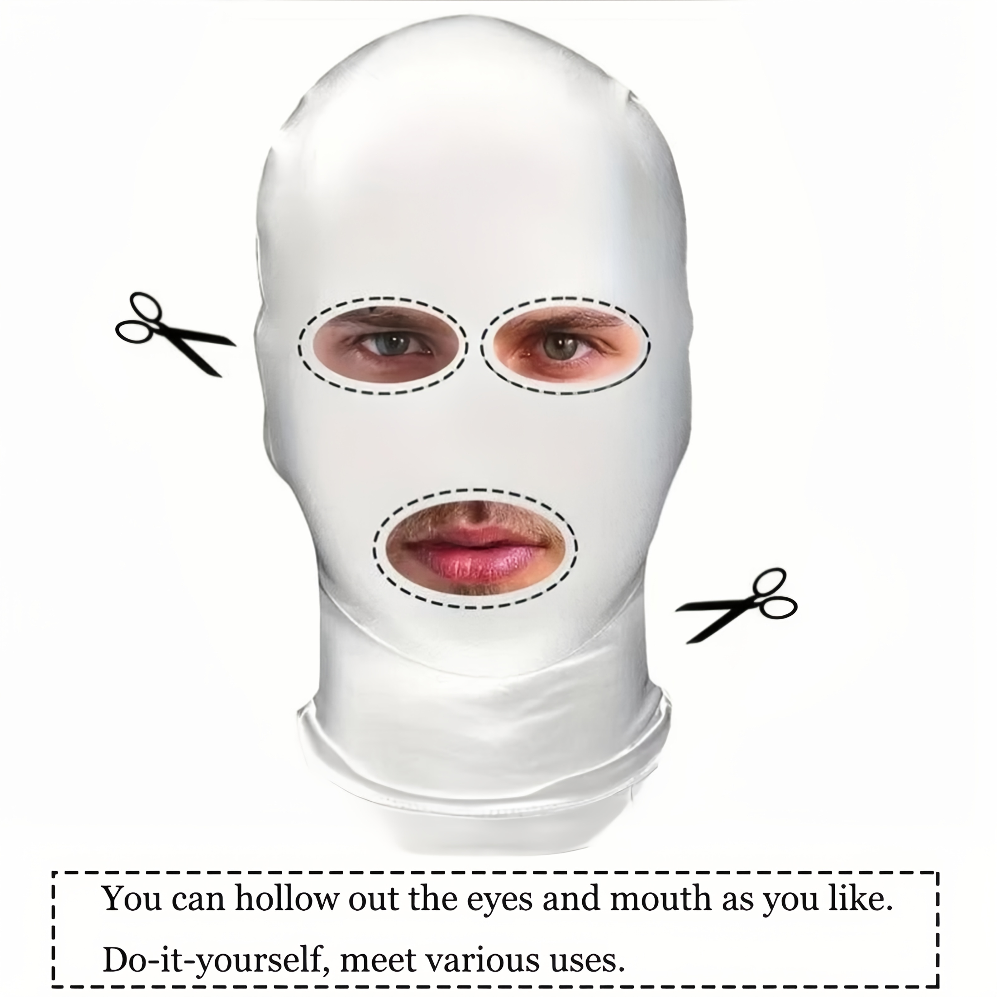 Men'S Cycling Headgear Skiing Warm Headgear Role-Playing Party Masks Suitable for Outdoor Sports And Halloween Costumes - Windproof, Sunproof, And Dustproof - Perfect for Cycling, Motorcycle Riding, And Tactical Activities, Without Battery