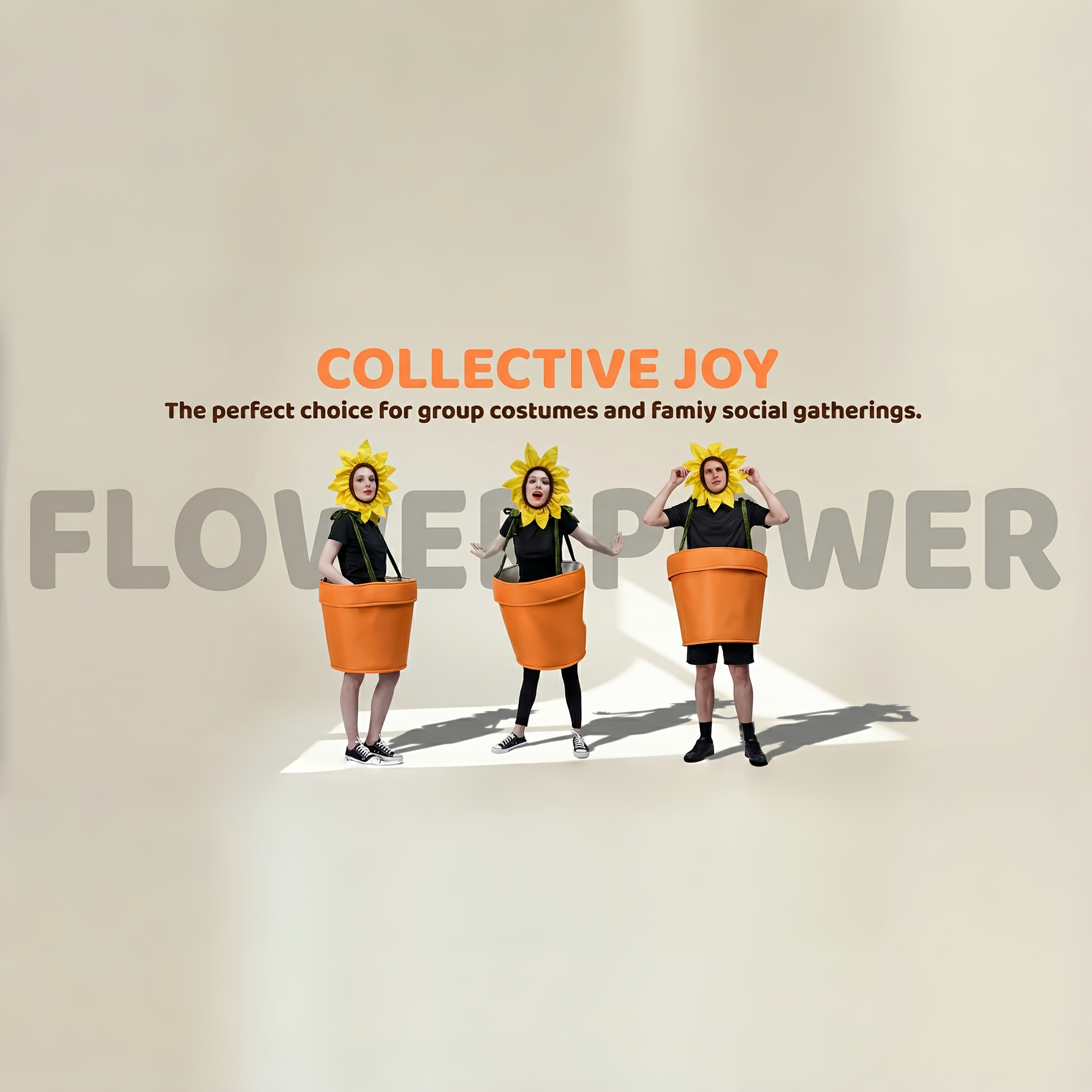 Plus Size Two-Piece Unisex Funny Sunflower Costume Potted Plant Flower Pot Halloween Christmas Carnival Reading Festival - Image 9