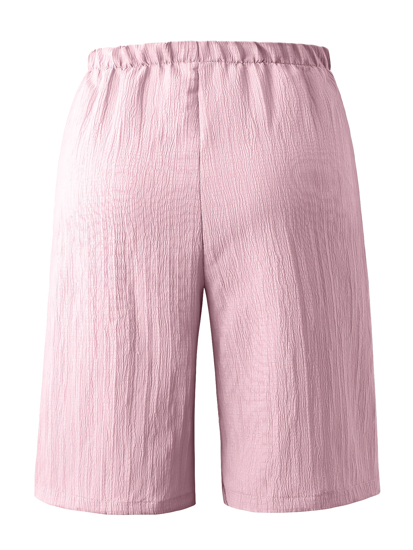 Directional Style Beach Vacation Style Summer Women'S Straight Pants Shorts Women'S Pure Color Tie-Up Casual Summer Women'S Shorts - Image 8
