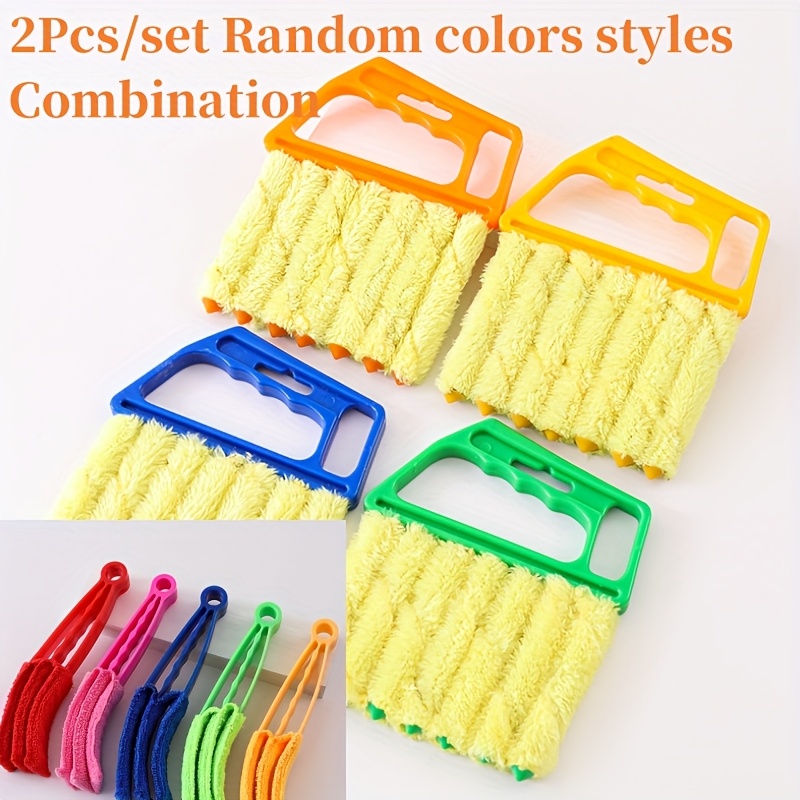 2-Pack Microfiber Randomcolor Style Blind Cleaner Kit - Reusable Crevice Brush for Vents/Windows/Curtains - Washable Household Tool - Image 7
