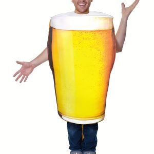 Halloween Beer Mug Performance Costume, Cosplay Role-Playing Funny Adult Oktoberfest Party Performance Outfit, Suitable Size Range (S-L)